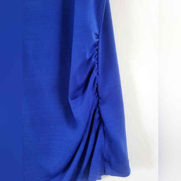 Elegant Blue Ruffled Women's Top Size L - Picture 4 of 10